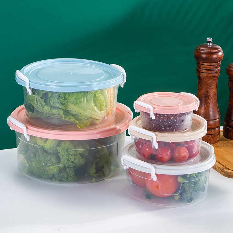 BPA free food container fridge organizer fridge storage box plastic food containers food storage & container with buckles