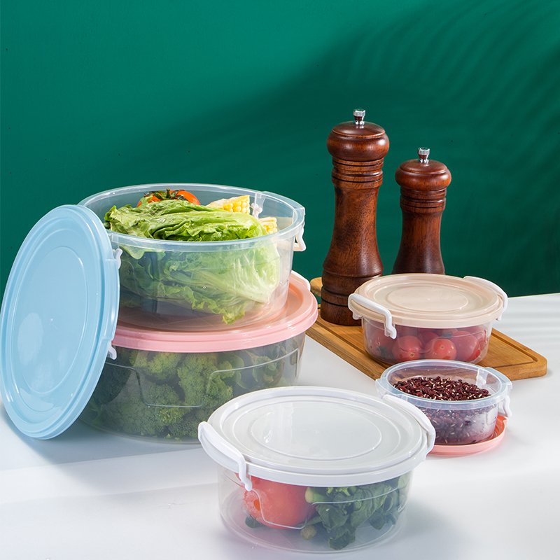 BPA free food container fridge organizer fridge storage box plastic food containers food storage & container with buckles