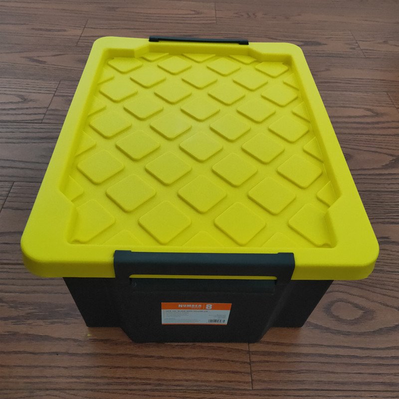 Factory wholesale plastic totes for storage supermarket storage box 27 gallon custom size storage totes with lids