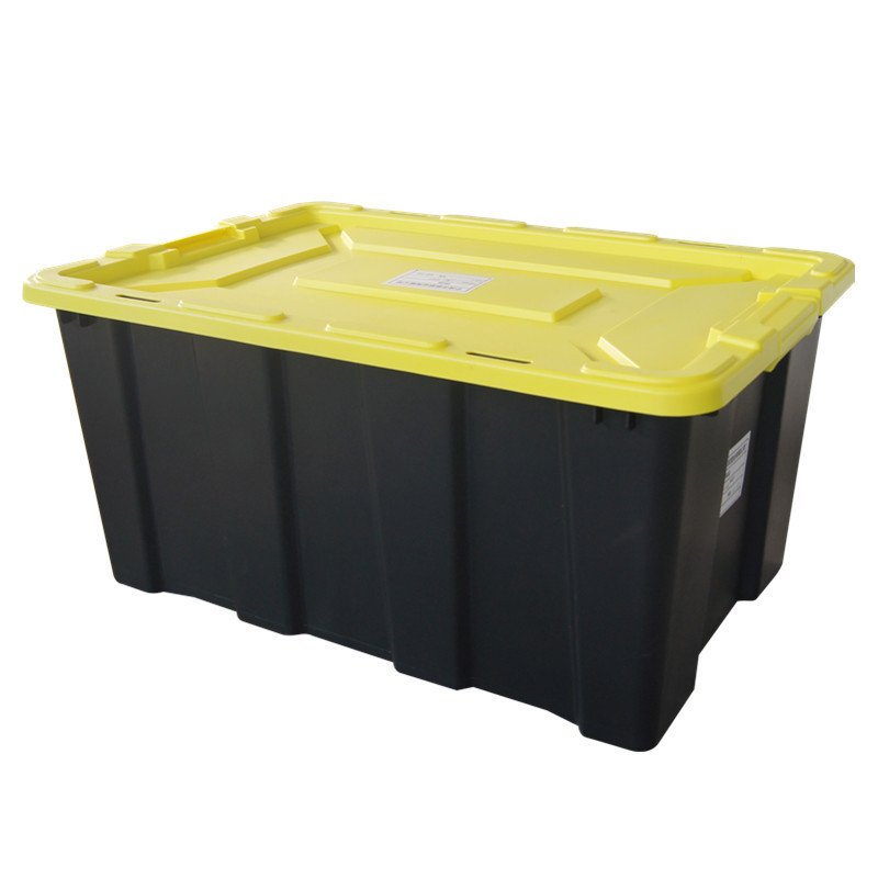 Factory wholesale plastic totes for storage supermarket storage box 27 gallon custom size storage totes with lids