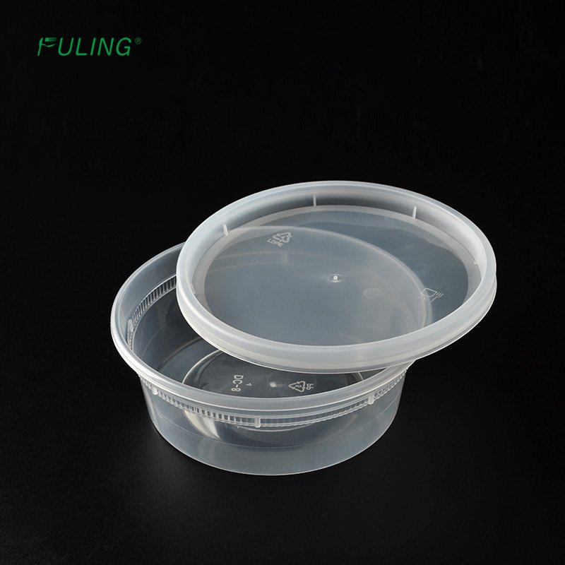 FULING Microwave 16 oz 32 oz Food Takeout Deli Container With Lid, Disposable Plastic Airtight Food Storage Container