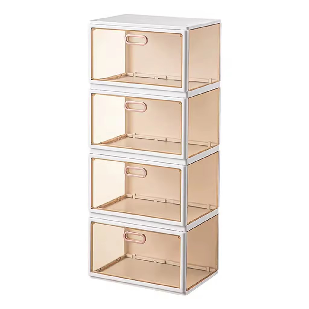 High Quality Foldable Sneaker Box Storage Drawers Plastic Shoe Collapsible Storage Boxes & Bins