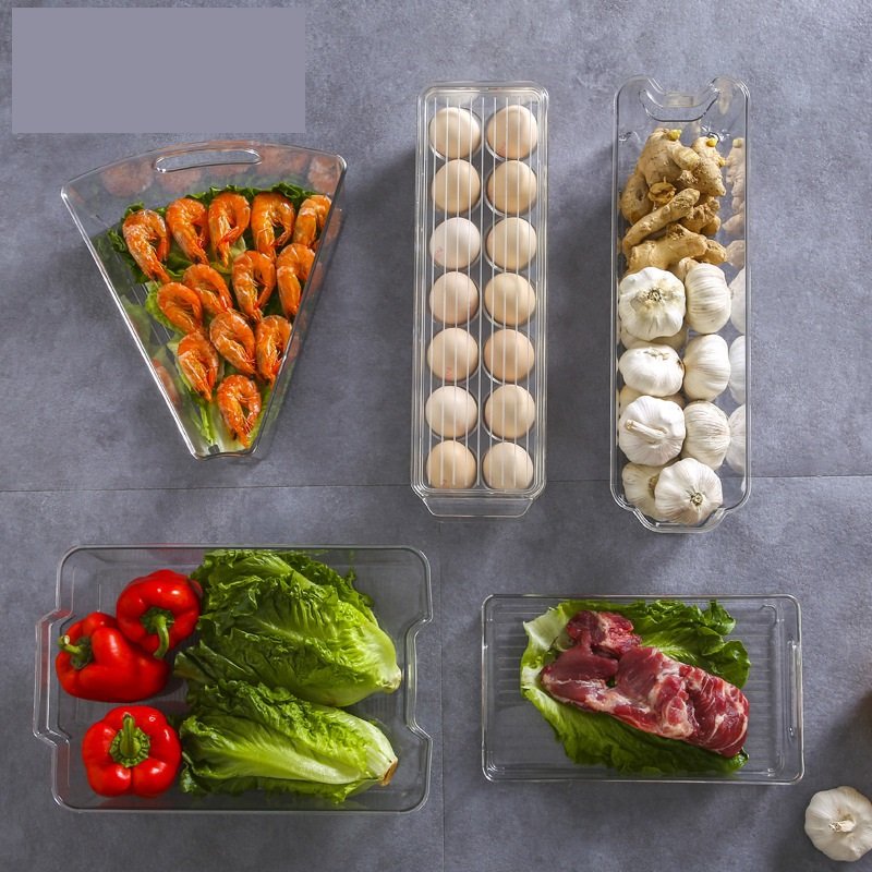 Fridge Food Pantry Freezer Clear Plastic Refrigerator Organizer Bins Fruit Vegetable Storage Box