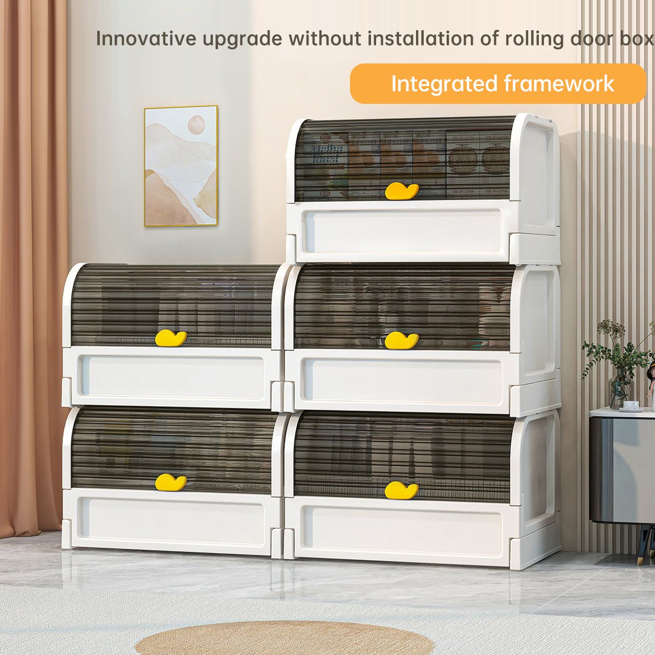 No Installation Snacks Organizer Living room household plastic thickened children's toys clothing storage box
