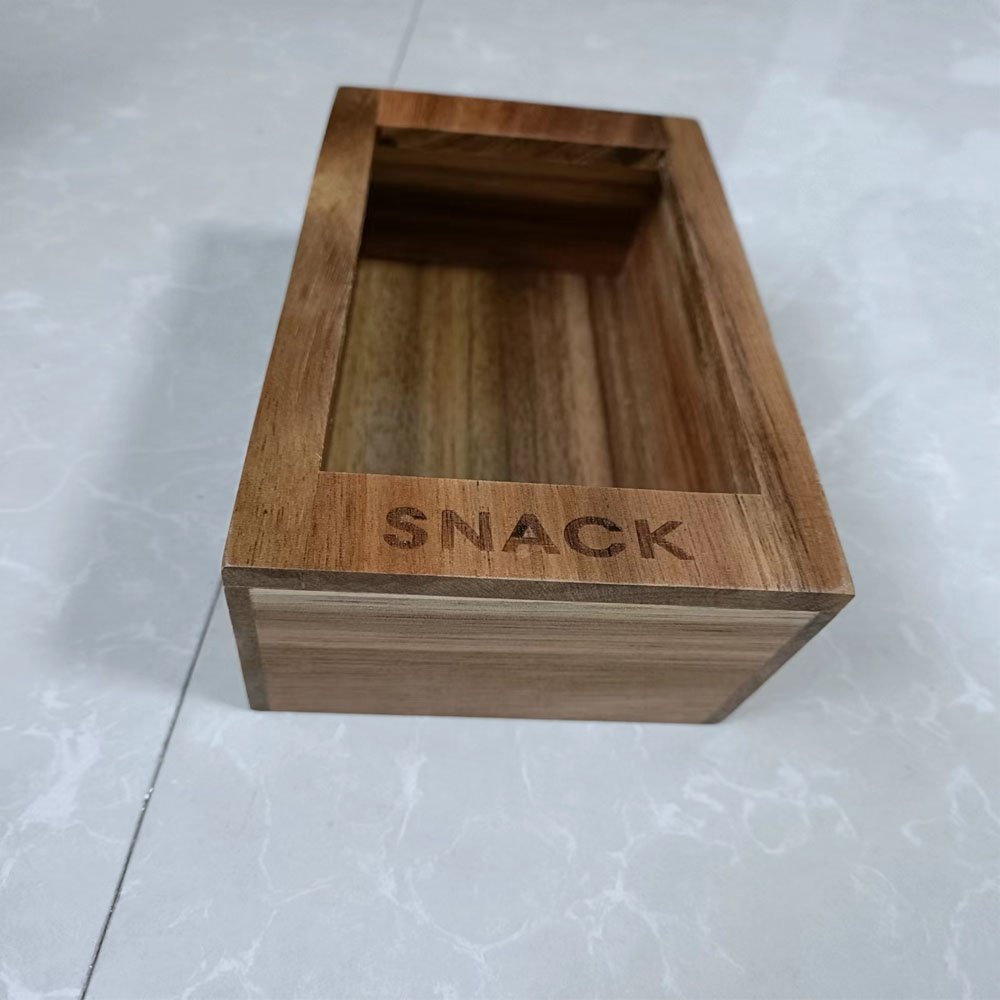 Acacia Wood Kitchen Food Storage Bag Holders Acacia wood Ziplock Bag Organizer