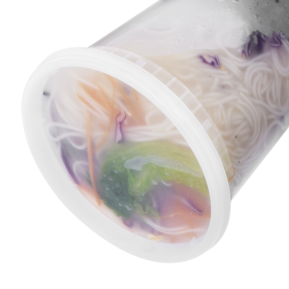 Tiya Disposable Hard Plastic Soup Food Storage Deli Cup Leakproof Airtight Plastic Deli Containers With Lid