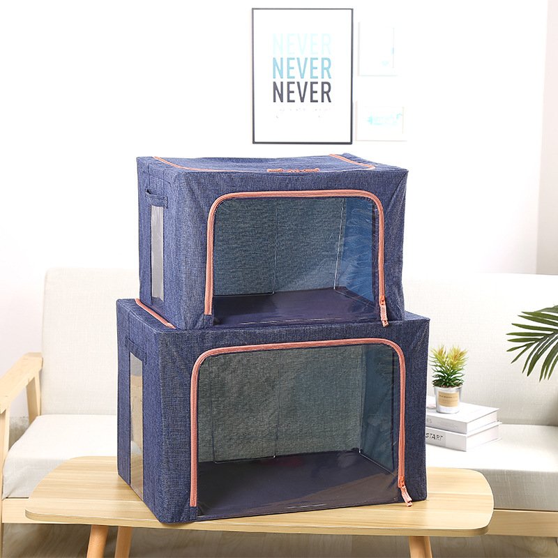 KUYUE Linstorage Basketsage Bags Frameboxorage Bin Boxes Fabric Collapsible Clear Foldable Oxfordfelt Basket Window Metal 1.16