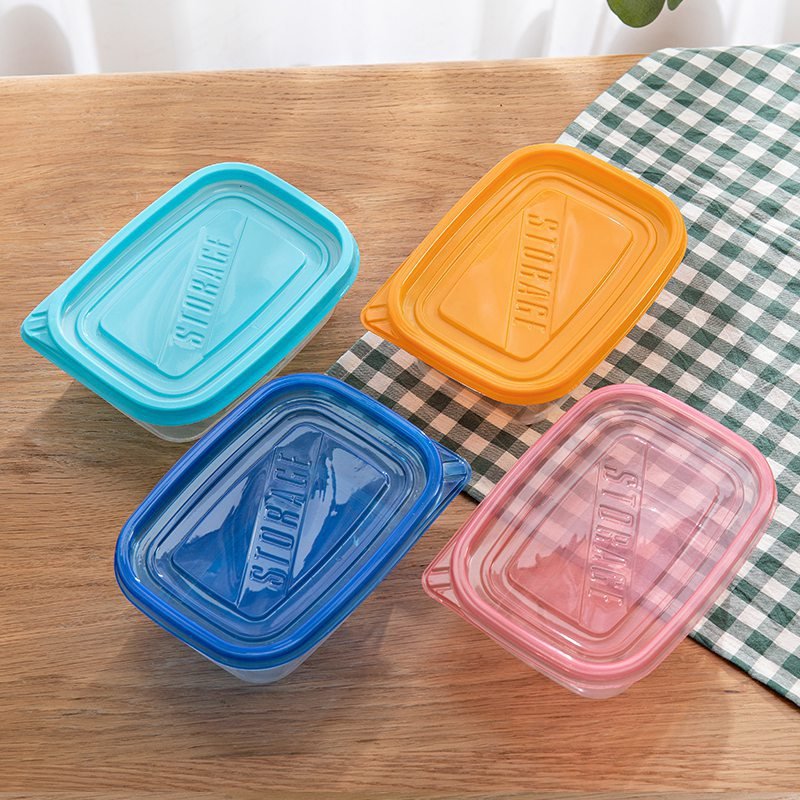 Choice Fun Plastic Food Storage Containers with Lids Airtight Bento Boxes BPA Free Blue-yellow PP lunch box kitchen houseware