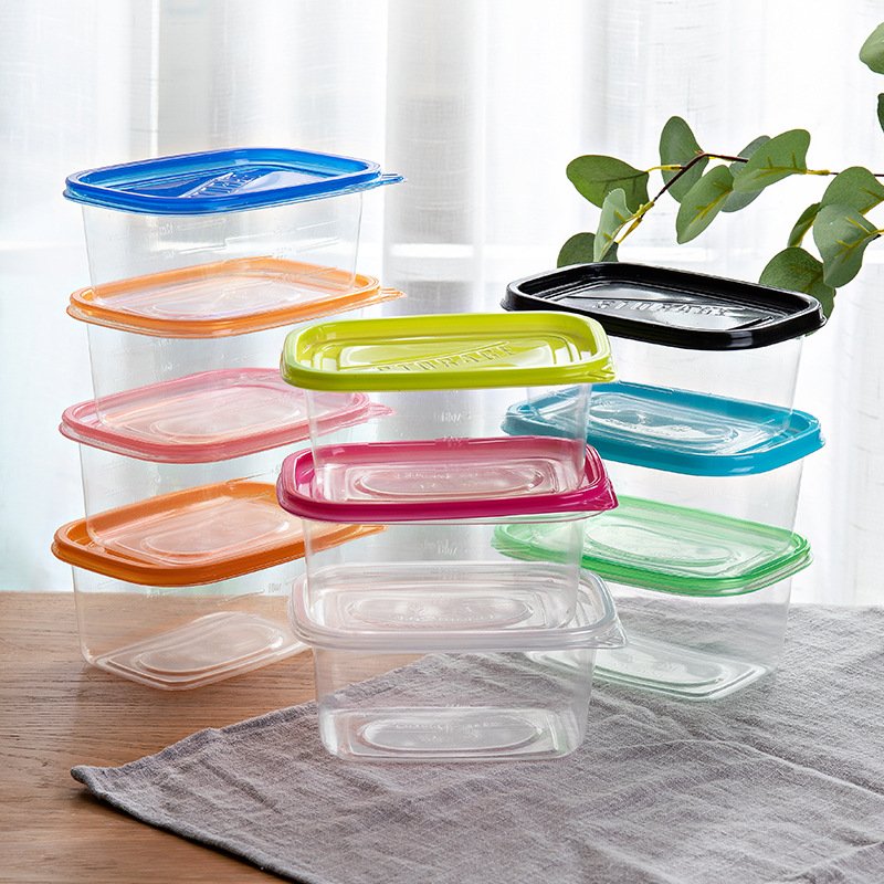 Choice Fun Plastic Food Storage Containers with Lids Airtight Bento Boxes BPA Free Blue-yellow PP lunch box kitchen houseware