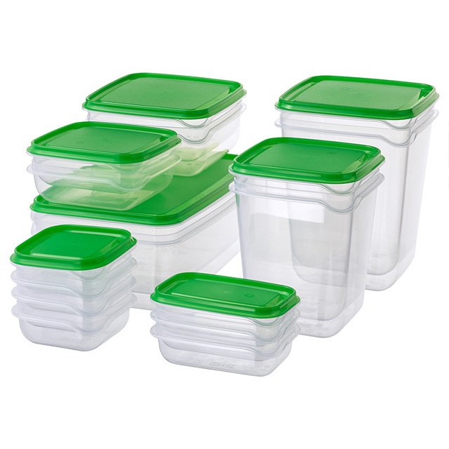 wholesale 17 pcs/set plastic food storage container boxes with lids