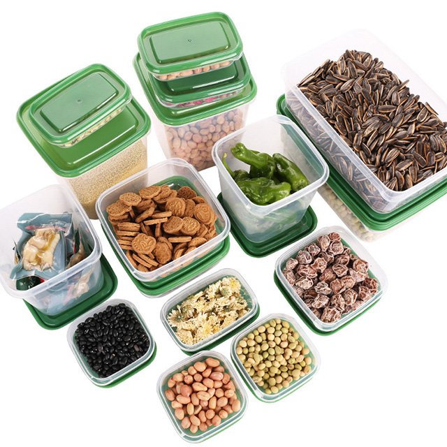 wholesale 17 pcs/set plastic food storage container boxes with lids