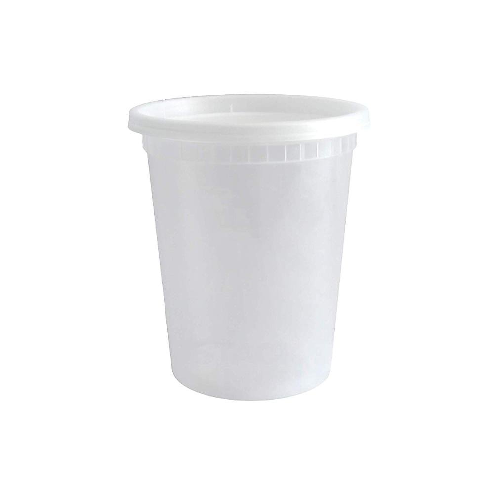 16 oz. Plastic Deli Food Storage Containers With Airtight Lids