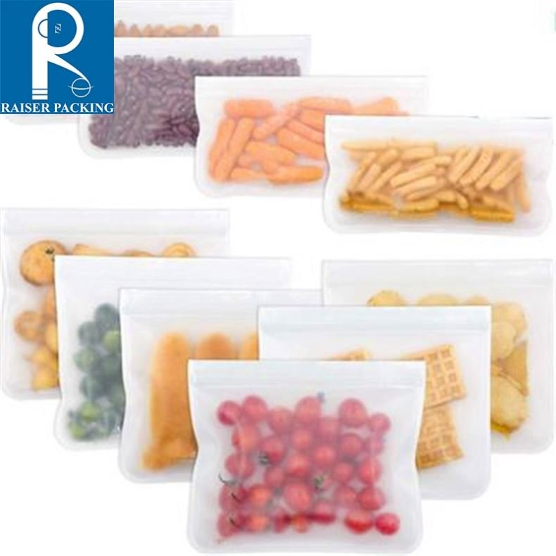 PEVA Food Storage Containers Leakproof Containers Reusable Stand Up Zip Shut Bag Cup Fresh Bag Food Storage Bag