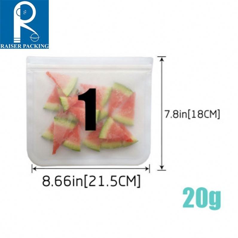 PEVA Food Storage Containers Leakproof Containers Reusable Stand Up Zip Shut Bag Cup Fresh Bag Food Storage Bag