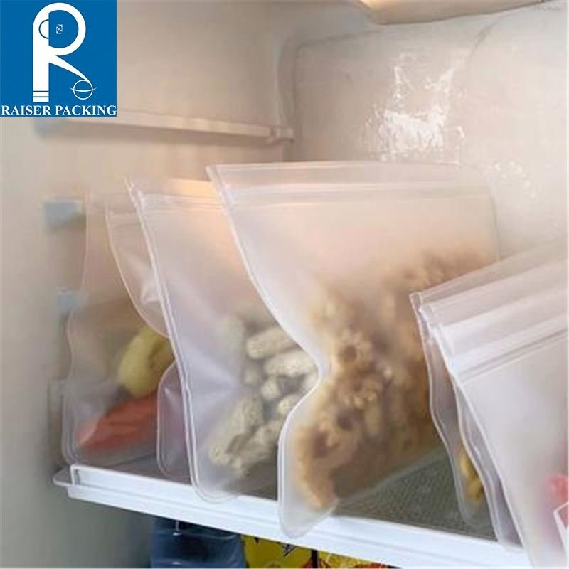 PEVA Food Storage Containers Leakproof Containers Reusable Stand Up Zip Shut Bag Cup Fresh Bag Food Storage Bag