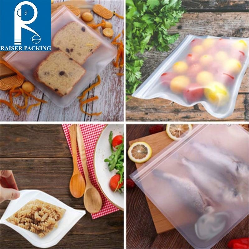 PEVA Food Storage Containers Leakproof Containers Reusable Stand Up Zip Shut Bag Cup Fresh Bag Food Storage Bag