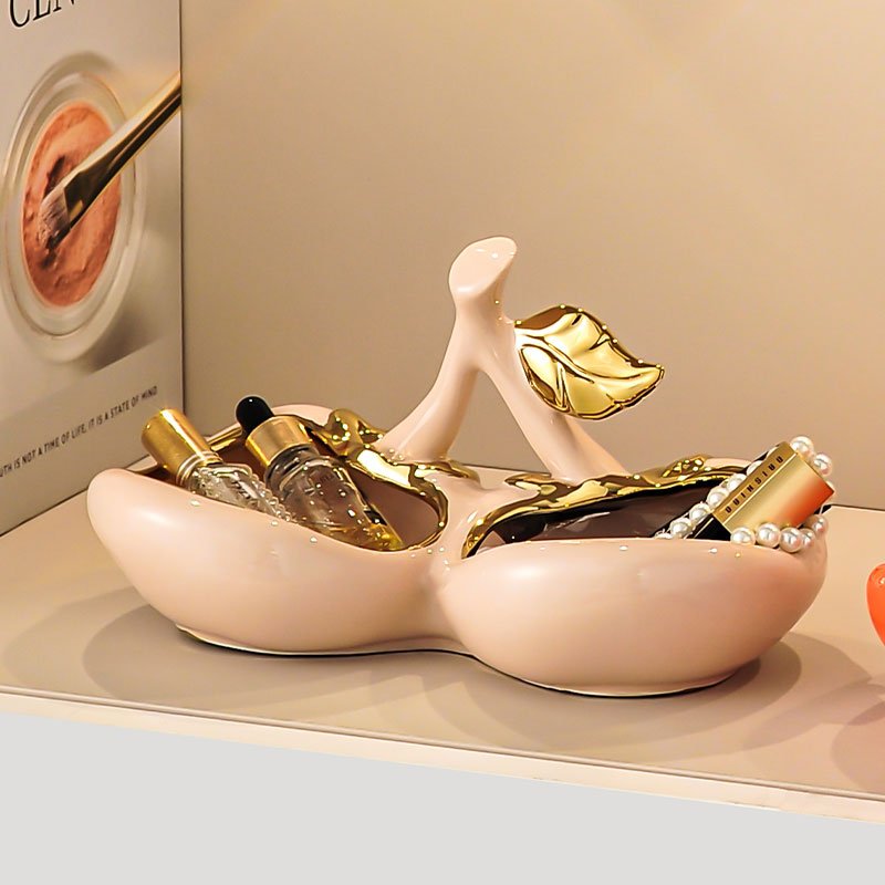 Creative ceramic cherry-shaped furniture storage boxes and lockers for storage of keys and sundries storage boxes