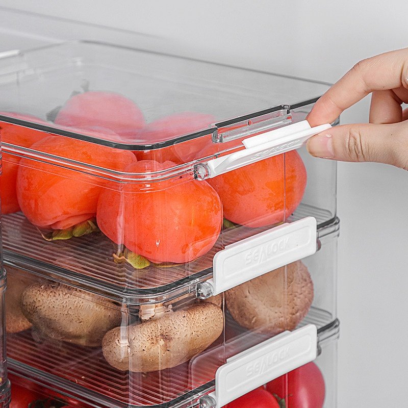Home Refrigerator Fridge Organizer Food Containers Refrigerator Storage Bin with lids