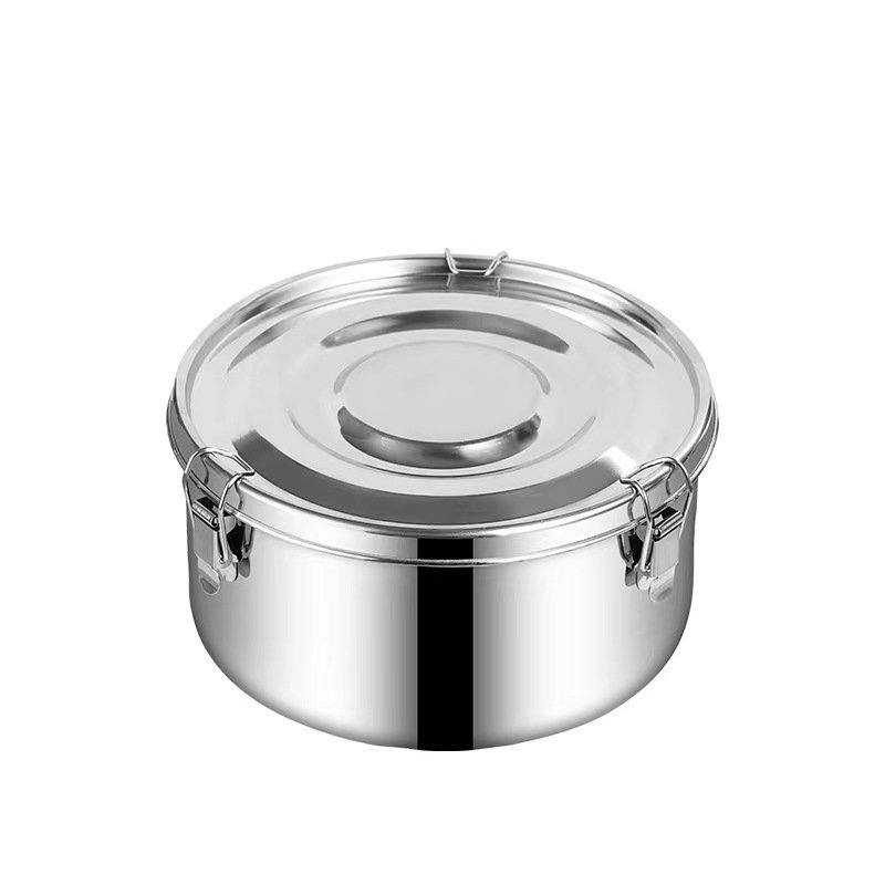 Syh681 Stainless Steel Bulk Lunch Box Food Storage Round Container for Adult Metal Stackable Bulk box for Foods