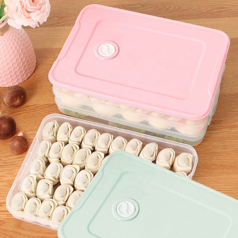 Refrigerator Food Storage Box Kitchen Accessories Organizer Fresh Box Dumplings Vegetable Egg Holder Microwave Case Kitchen