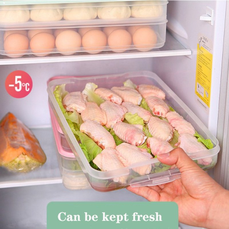Refrigerator Food Storage Box Kitchen Accessories Organizer Fresh Box Dumplings Vegetable Egg Holder Microwave Case Kitchen