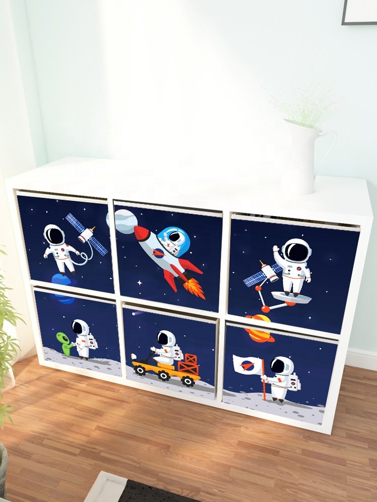 Custom Your Own Design Storage Boxes & Bins Printed Cube Astronauts Organizer For Toy Foldable Storage Box Toy Organizer