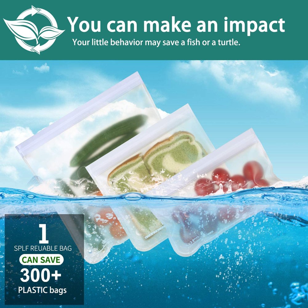 Silicone Food Storage Containers Leakproof Containers Reusable Stand Up Zip Shut Bag Silicone Food Storage Bag Fresh Wrap