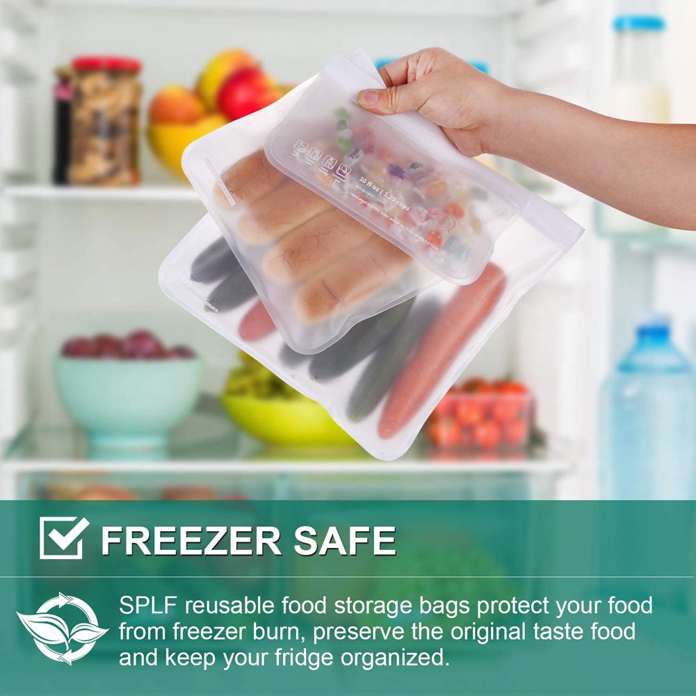 Silicone Food Storage Containers Leakproof Containers Reusable Stand Up Zip Shut Bag Silicone Food Storage Bag Fresh Wrap