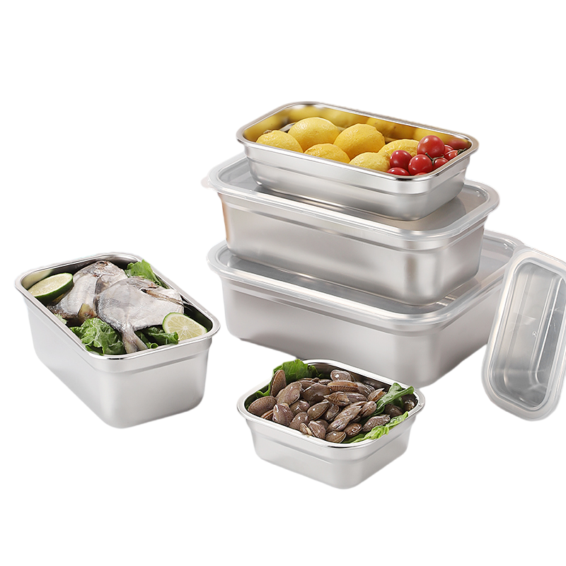 26Cm*16Cm Stainless Steel Food Storage Container (1/4) Food Storage Container Box