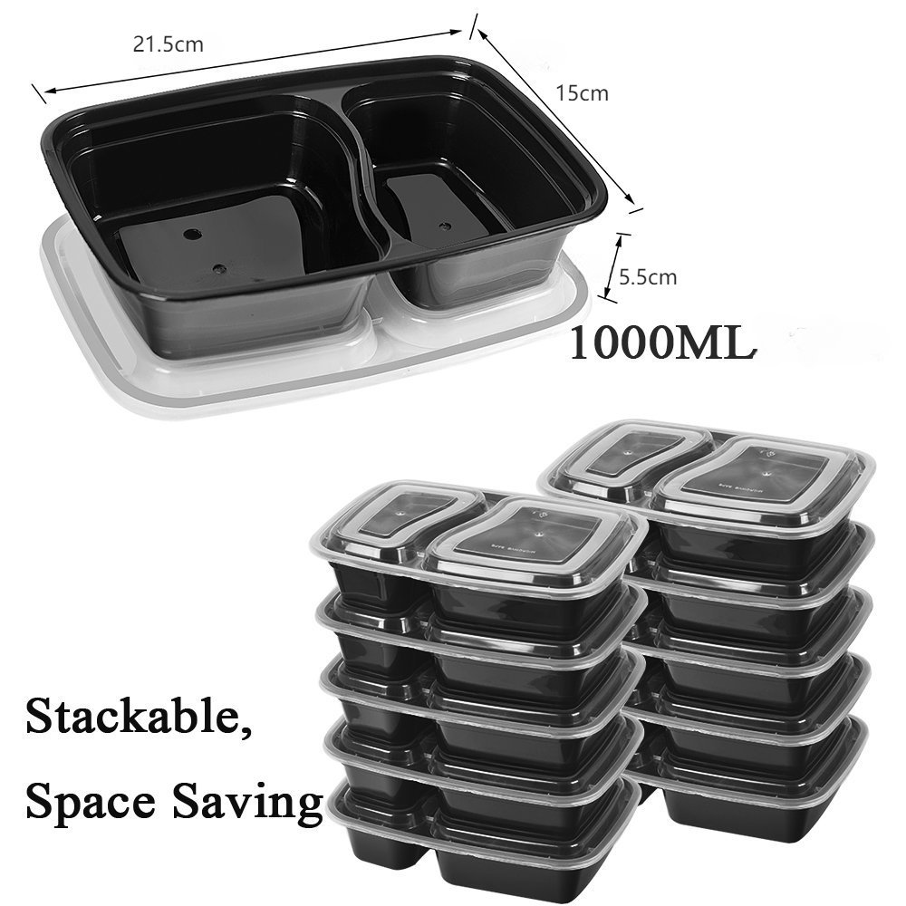 Microwave Safe Rectangular Takeaway Disposable PP Plastic Food Container for Food Packaging