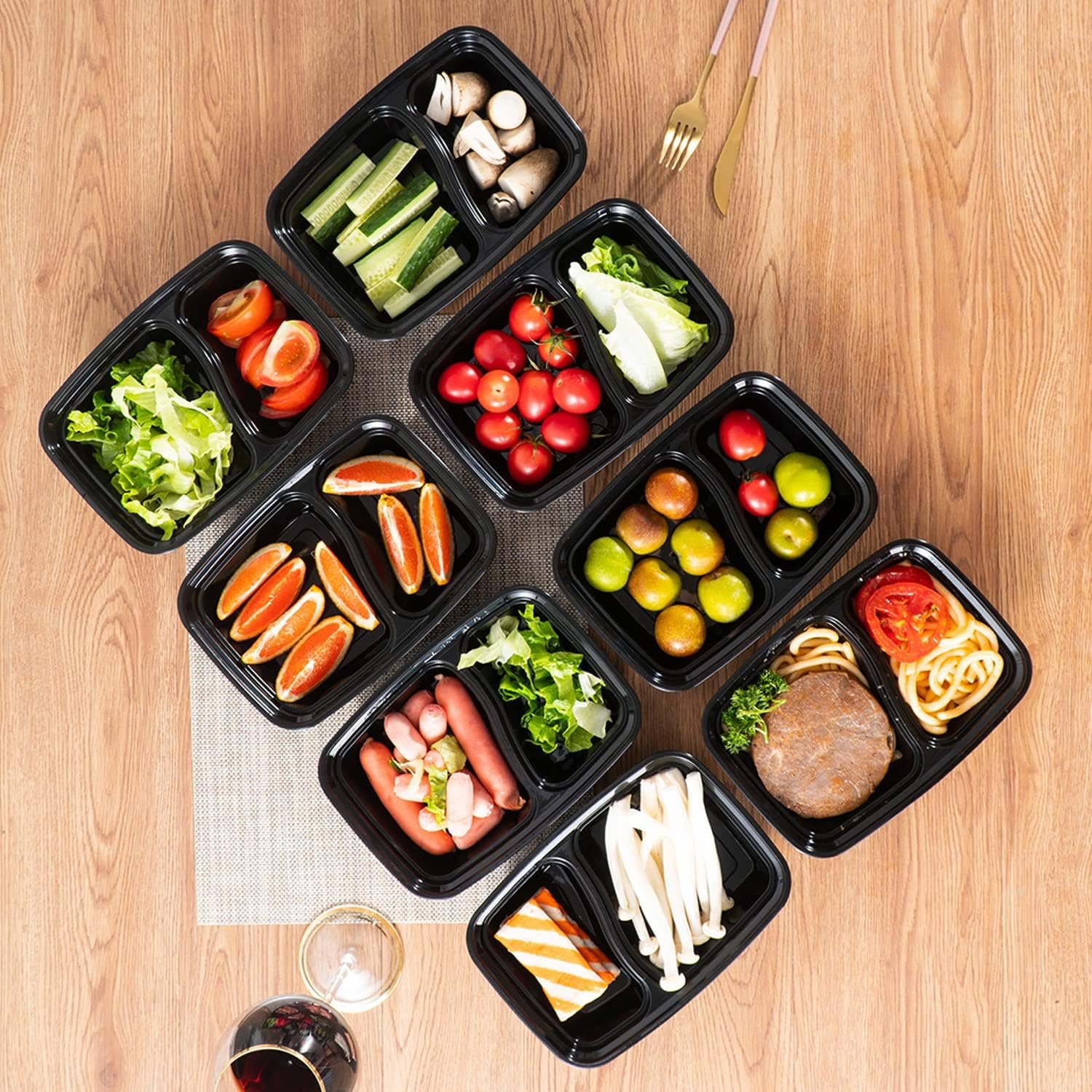 Microwave Safe Rectangular Takeaway Disposable PP Plastic Food Container for Food Packaging