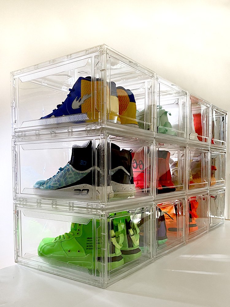 14.2*11*8.7 inch Shoe Storage Box Stackable Plastic Storage Transparent Storage Boxes & Bins Shoes Display Box