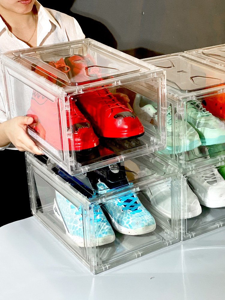 14.2*11*8.7 inch Shoe Storage Box Stackable Plastic Storage Transparent Storage Boxes & Bins Shoes Display Box