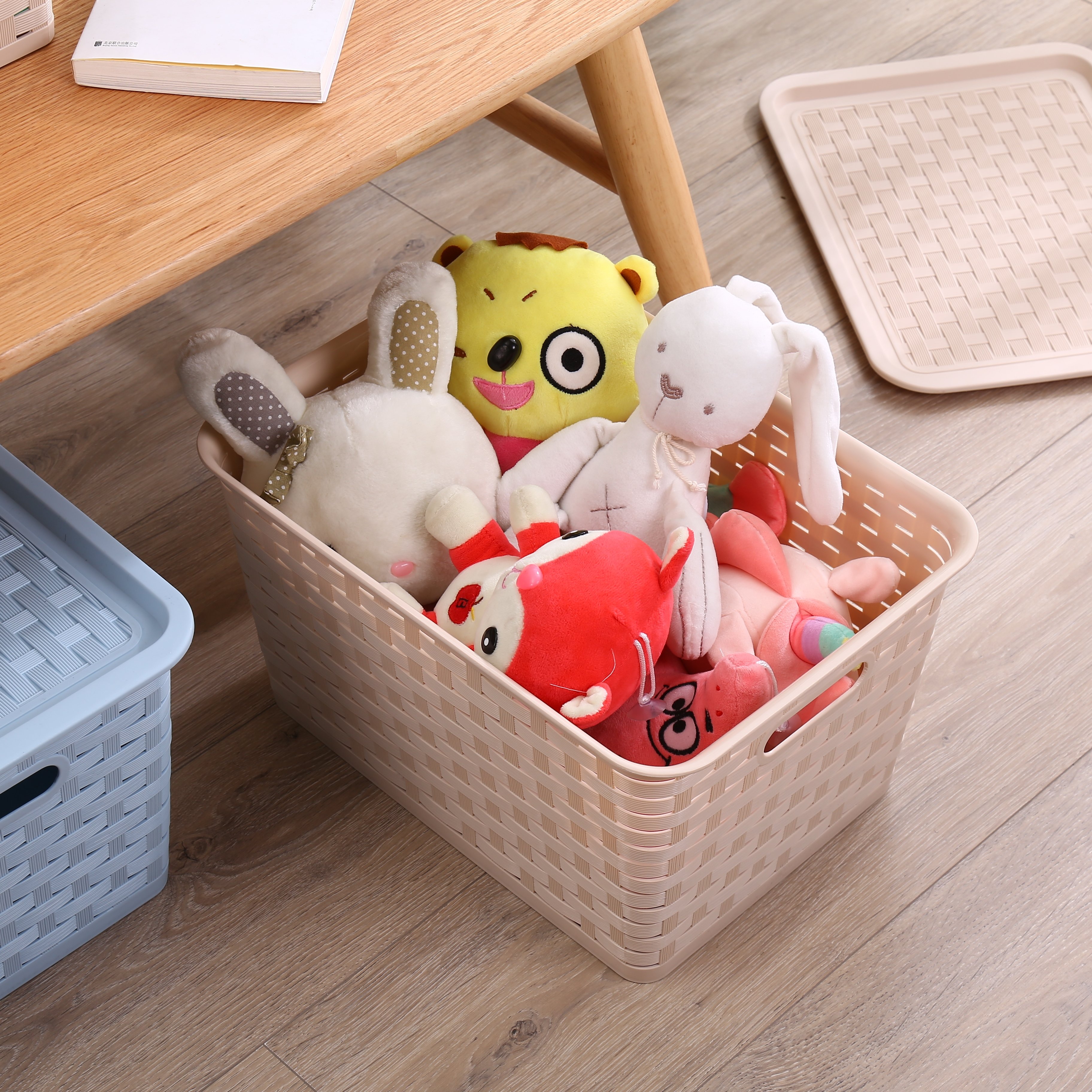 Plastic storage box stackable bins storage boxes & bins drawer organizer toy storage organizer kids with multiple sizes