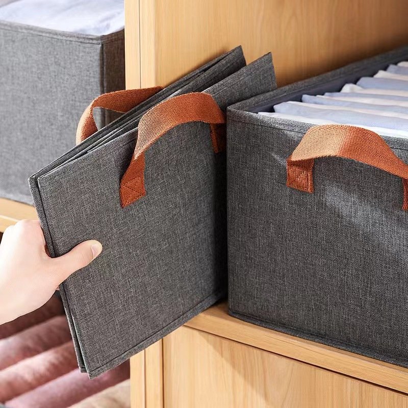 High Quality Collapsible Rectangle Fabric Closet Organizer Storage Cube Bins Basket Clothes Organiser for Wardrobe Storage Boxes