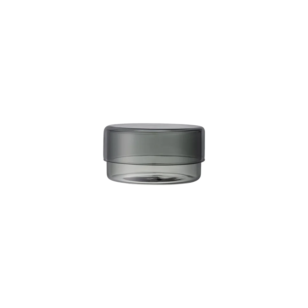 OEM Hand Blown Clear Glass Case Colored Borosilicate Decorative Glass Jar with Glass Lid for Food Storage