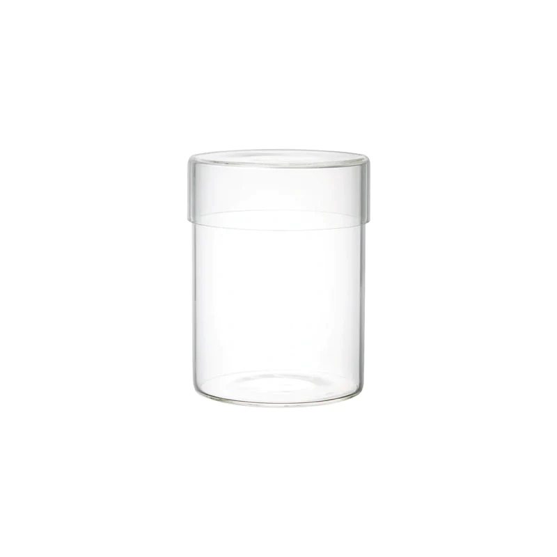 OEM Hand Blown Clear Glass Case Colored Borosilicate Decorative Glass Jar with Glass Lid for Food Storage