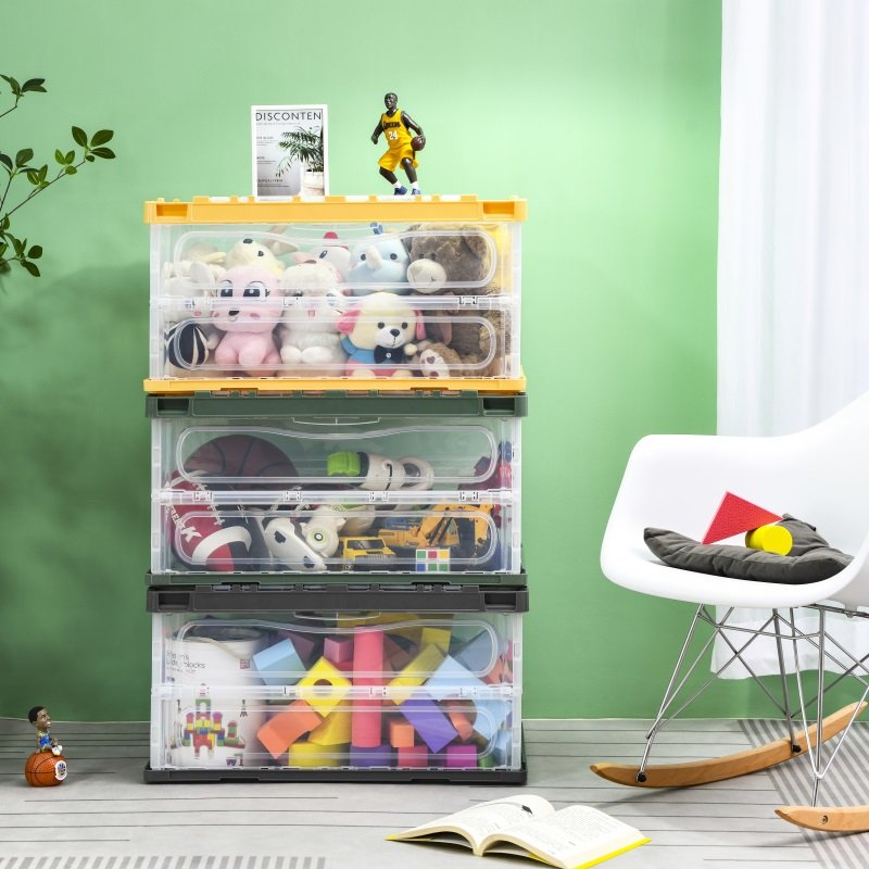 Manufacture High Quality Storage Boxes with Handle for Saving Space Camping Storage Folding Bins Convenient