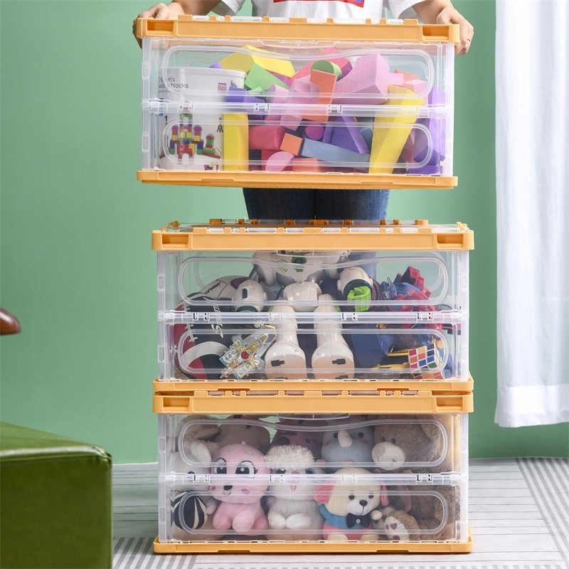 Manufacture High Quality Storage Boxes with Handle for Saving Space Camping Storage Folding Bins Convenient