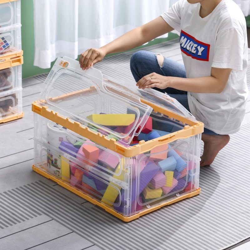 Manufacture High Quality Storage Boxes with Handle for Saving Space Camping Storage Folding Bins Convenient
