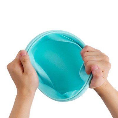 Round Foldable Folding Silicone Lunch Bento Storage Box Food Container
