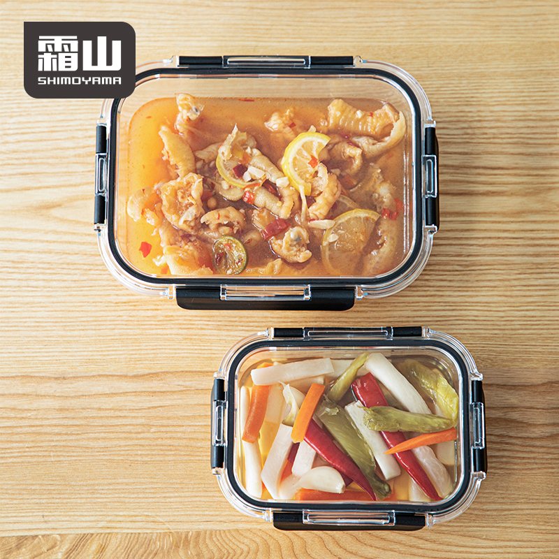 SHIMOYAMA Airtight Lunch Containers with Locking Lids Glass Meal Prep Containers With Lids Food Storage Containers