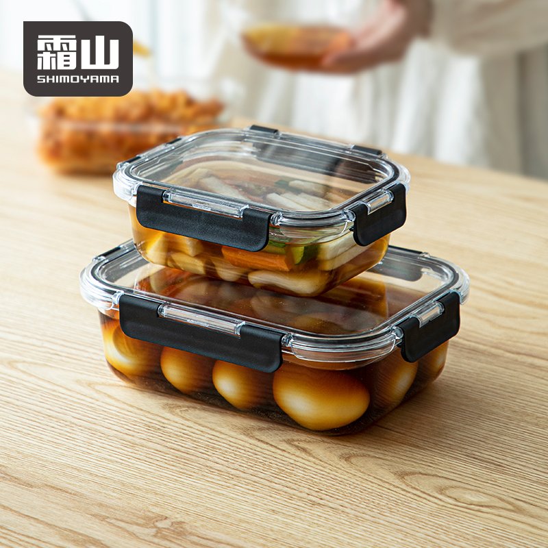 SHIMOYAMA Airtight Lunch Containers with Locking Lids Glass Meal Prep Containers With Lids Food Storage Containers