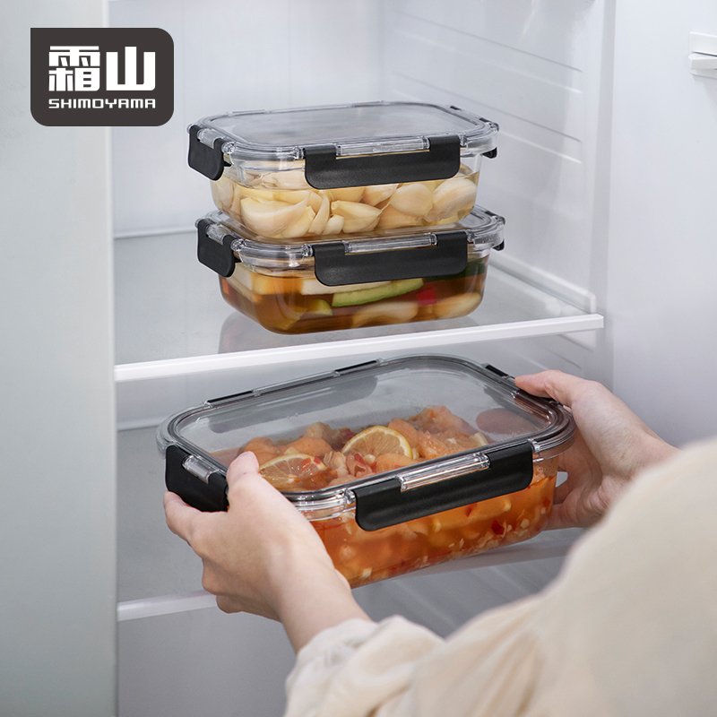 SHIMOYAMA Airtight Lunch Containers with Locking Lids Glass Meal Prep Containers With Lids Food Storage Containers