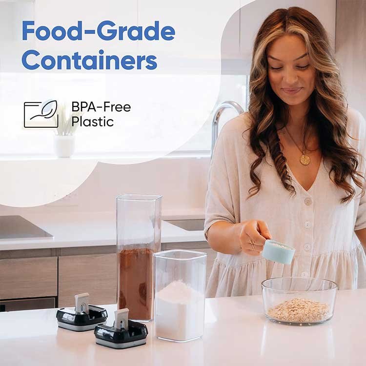 Kitchen & Pantry Sealed Food Storage Clear Container Set of 7 kitchen food storage plastic durable