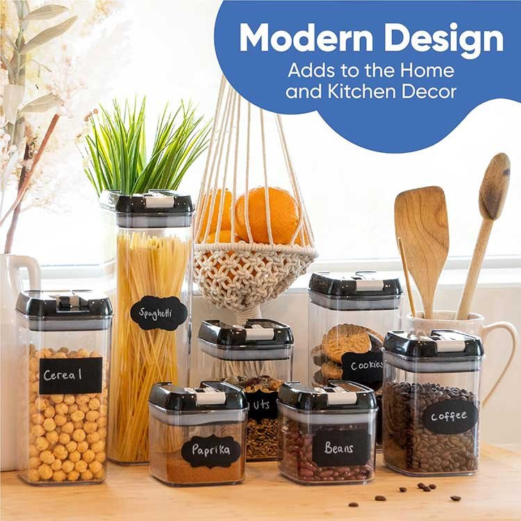Kitchen & Pantry Sealed Food Storage Clear Container Set of 7 kitchen food storage plastic durable