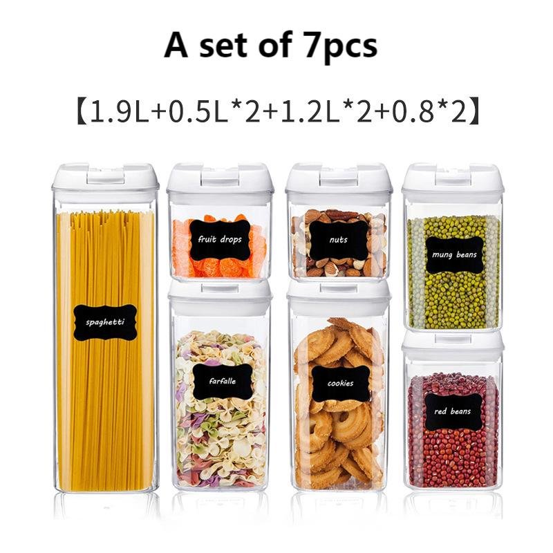 grain pantry sealed organizer clear pp cereal food container box kitchen plastic airtight food storage containers set with lid