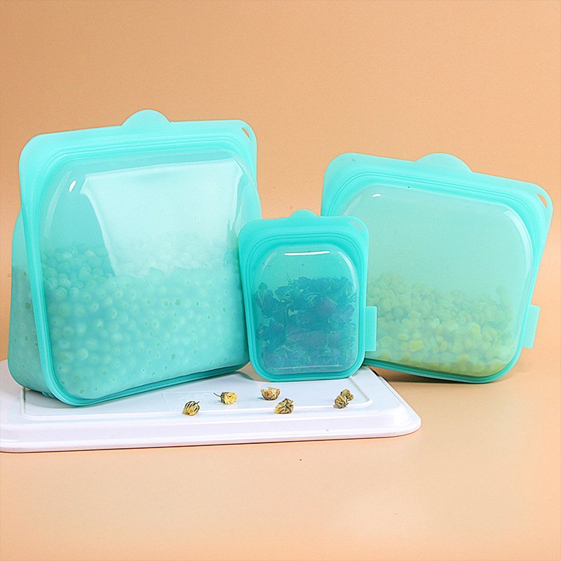 Refrigerator Sealed Silicone Bags Moistureproof Storage Bag Multipurpose Storage Bags Reusable Storage Food Grade Silicone