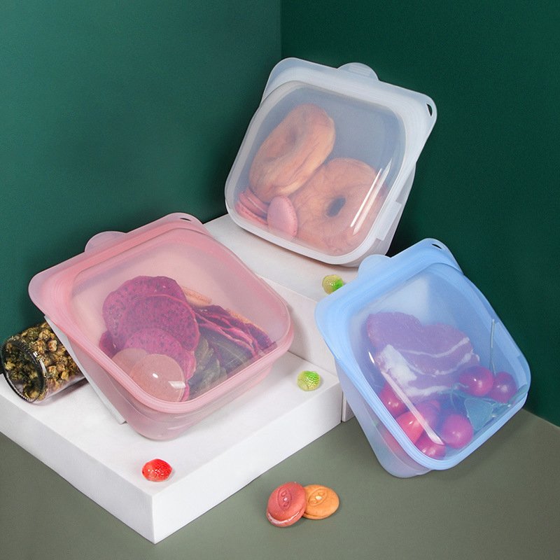 Refrigerator Sealed Silicone Bags Moistureproof Storage Bag Multipurpose Storage Bags Reusable Storage Food Grade Silicone