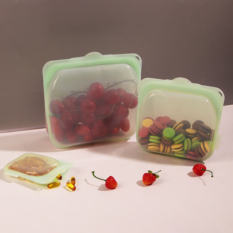 Refrigerator Sealed Silicone Bags Moistureproof Storage Bag Multipurpose Storage Bags Reusable Storage Food Grade Silicone